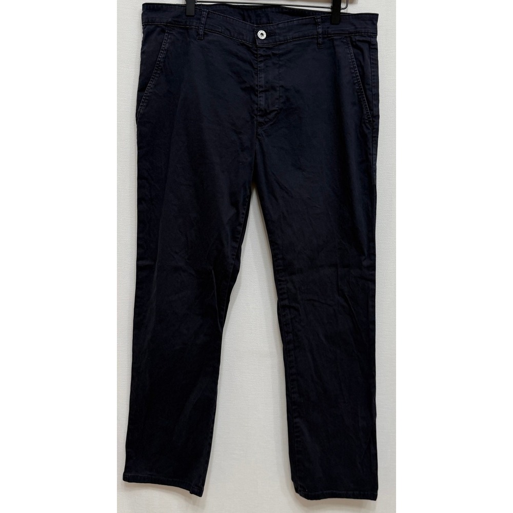 AG Adriano Goldschmied Men's Tailored Trouser Black Lux Khaki Chino Pant 36R